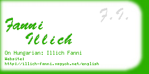 fanni illich business card